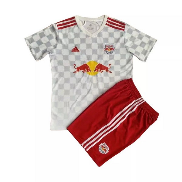 Heimtrikot Red Bulls Kinder 2021-2022 Weiß Günstige Fußballtrikots